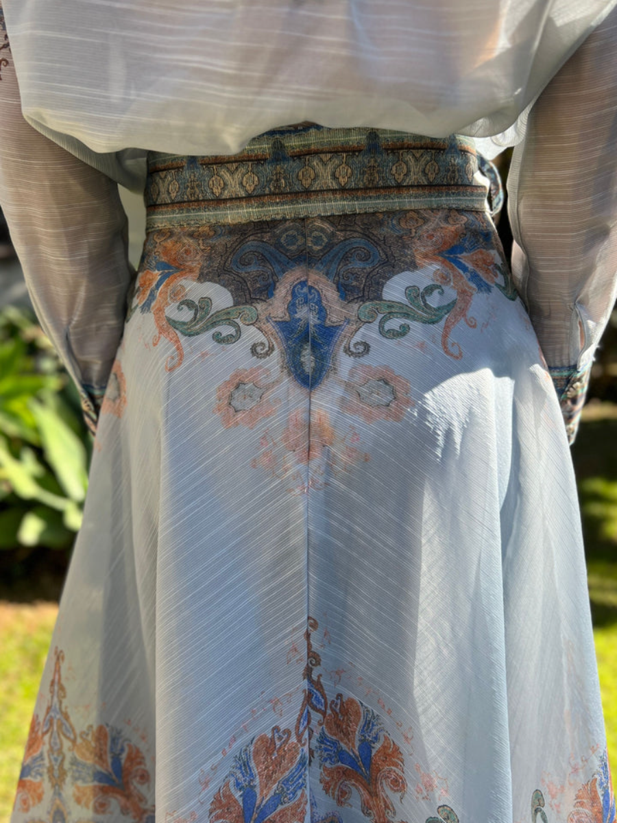 Katherine Tie Waist Long Sleeve Button Down Set Dress