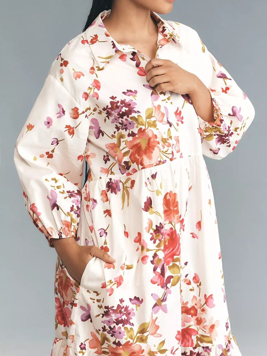 The Bettina Tiered Shirt Dress