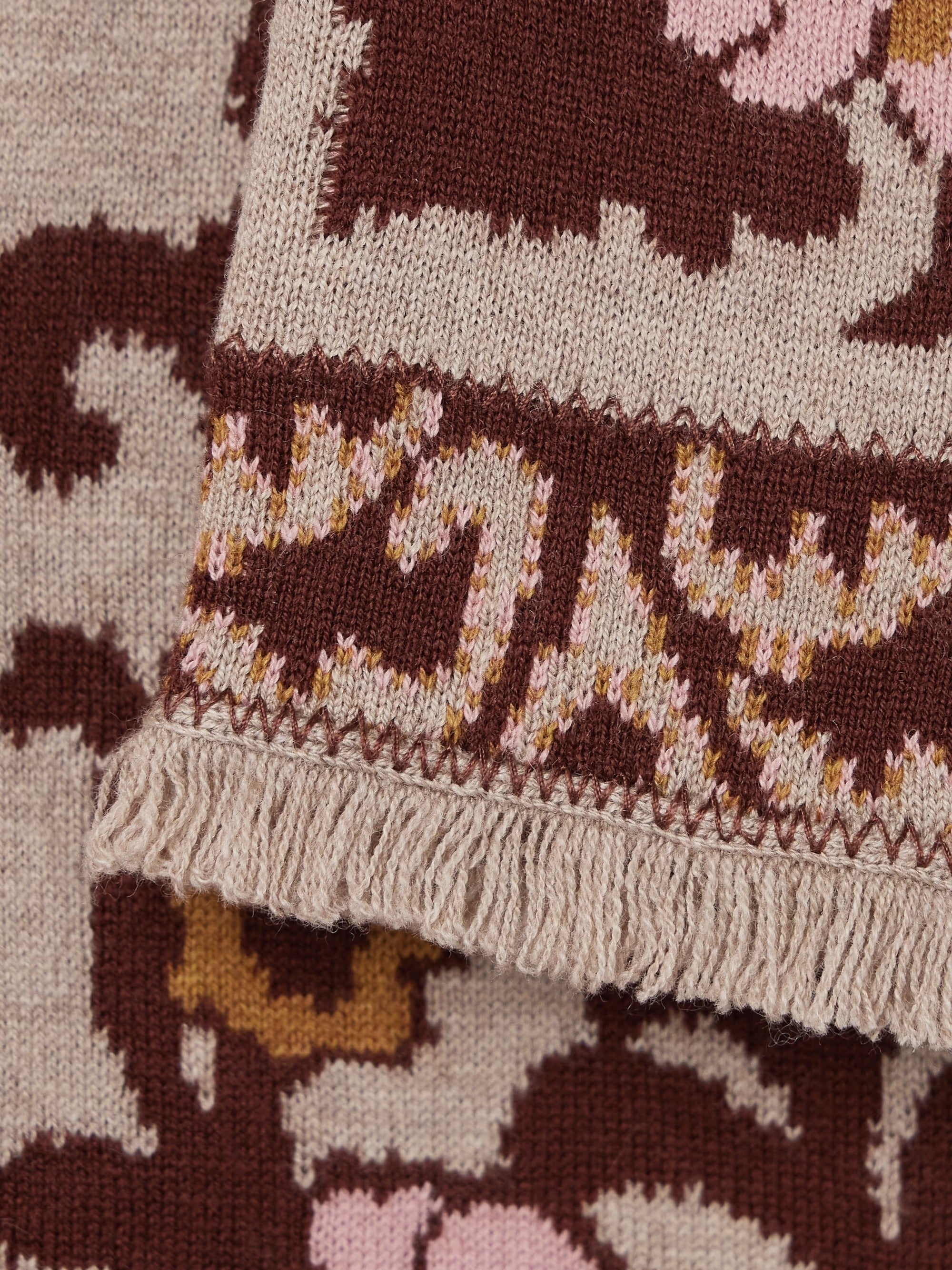 Livi Frayed Wool And Cotton-blend Jacquard-knit Cardigan